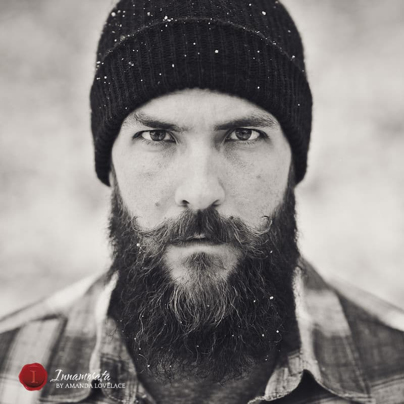portrait, winter, beard, mustache, man photography