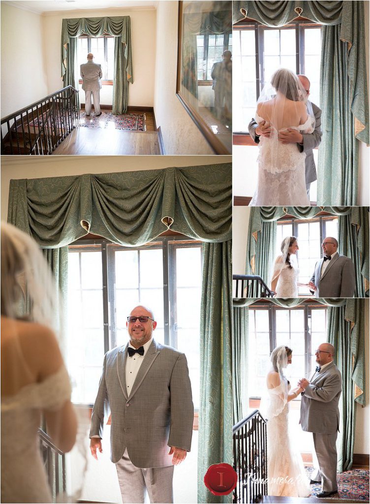 Grandview Wedding Bride's first look with dad. 