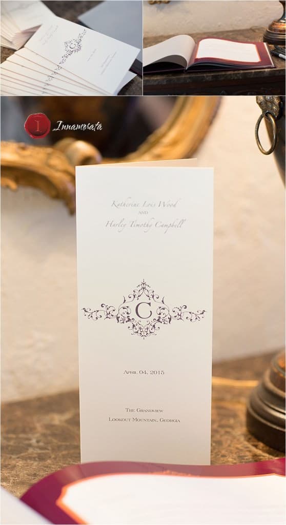 Grandview Wedding Details Lookout Mountain Georgia.