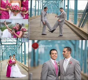 Wedding Walnut Street Bridge Chattanooga