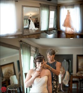 Bride getting ready at Tennessee Riverplace