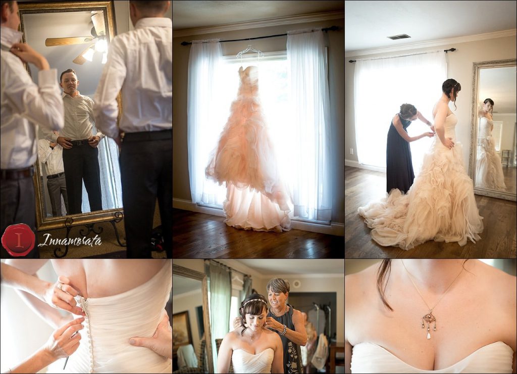 Bride getting ready at Tennessee Riverplace