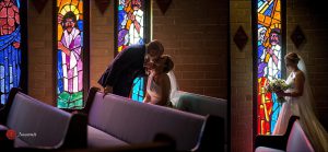 Bride and Groom Chattanooga Wedding Photography St. Just Catholic Church