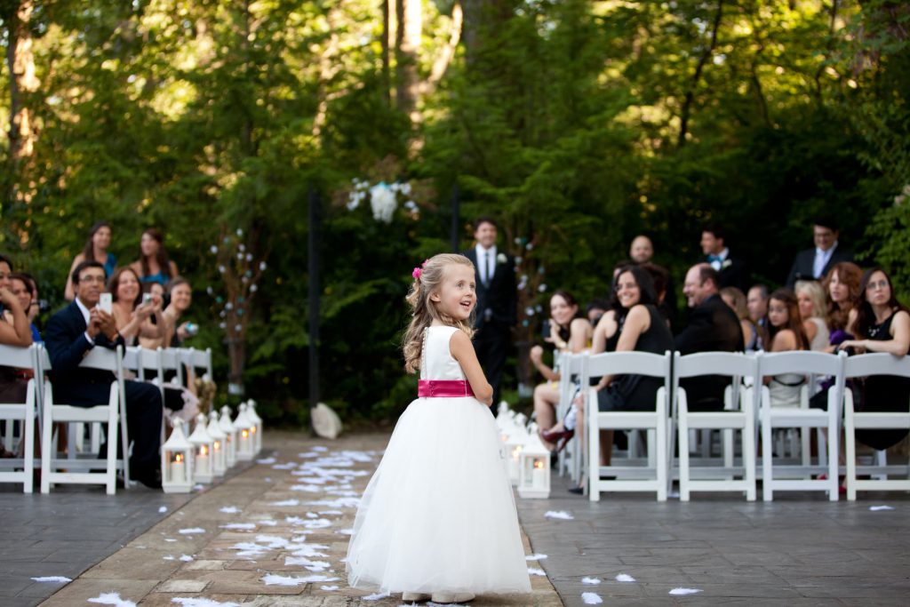 Grandview Lookout Mountain Wedding Ceremony Flower Girl